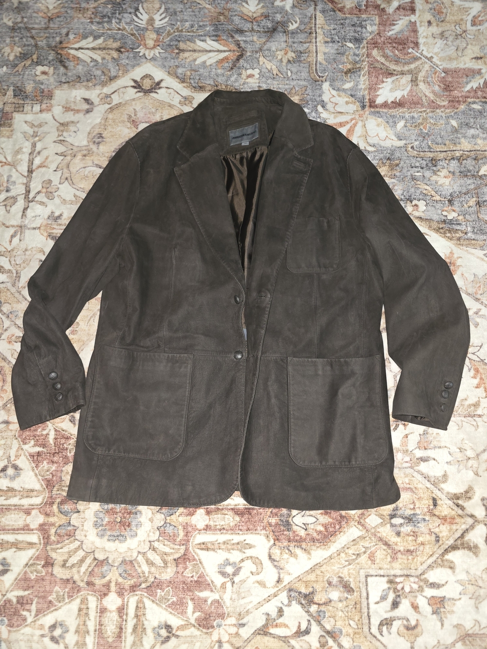 Men's Dark Brown Suede Blazer Jacket